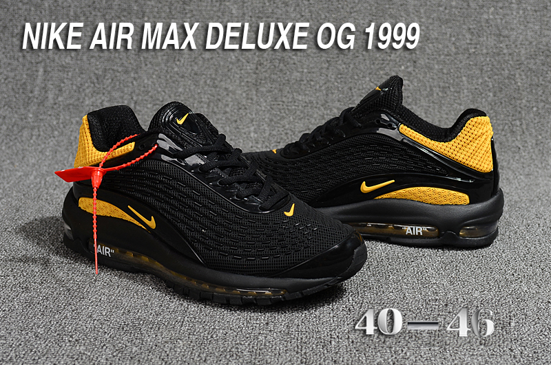 2018 Men Nike Air Max Deluxe OG 1999 Black Yellow Shoes